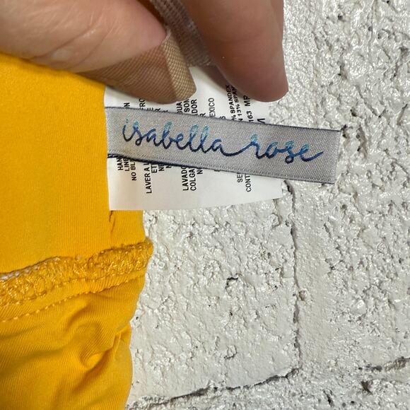 Isabella Rose Maza Textured Multi Way One Piece Swimsuit Marigold, Medium $148 - Picture 14 of 16